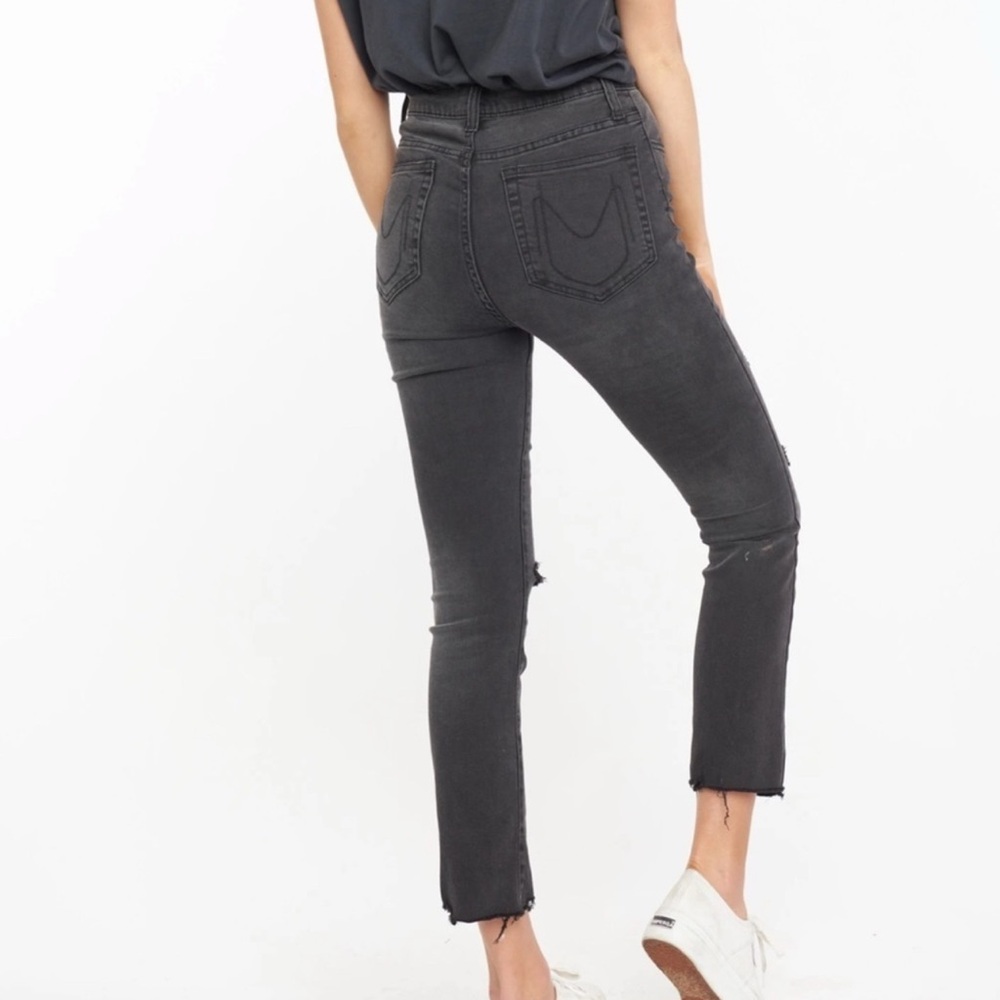Show Me Your Mumu Soho Button Up Skinny Jeans Distressed Black Size 31 - Picture 2 of 6
